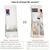 Smart Home Gym Mirror with 14" Screen Display for Interactive Workouts