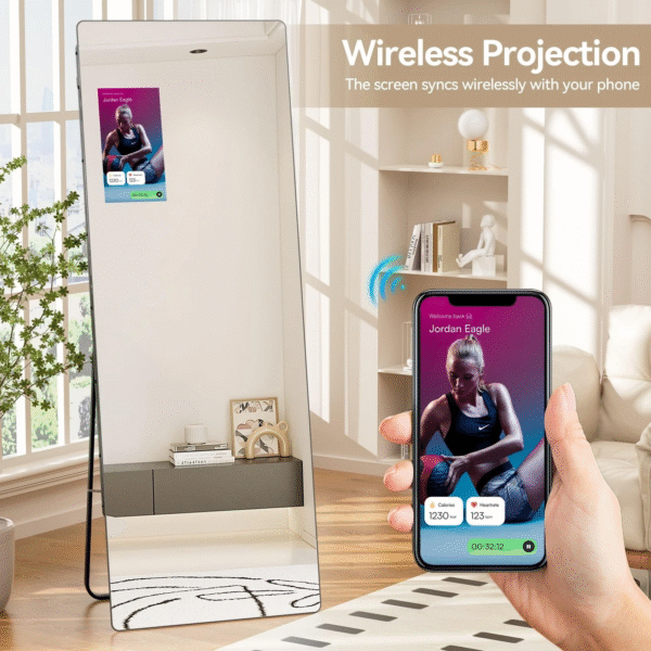 3 Smart Home Gym Mirror with 14" Screen Display for Interactive Workouts